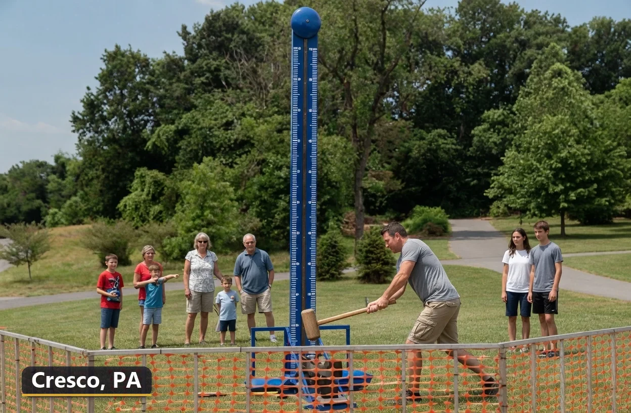 High striker carnival game rental in Cresco, Pennsylvania for field days, parties and events