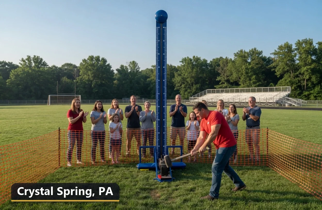 High striker carnival game rental in Crystal Spring, Pennsylvania for field days, parties and events
