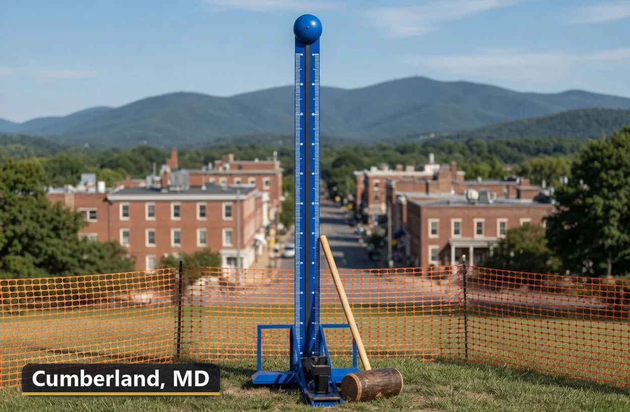 High striker carnival game rental in Cumberland, Maryland for field days, parties and events