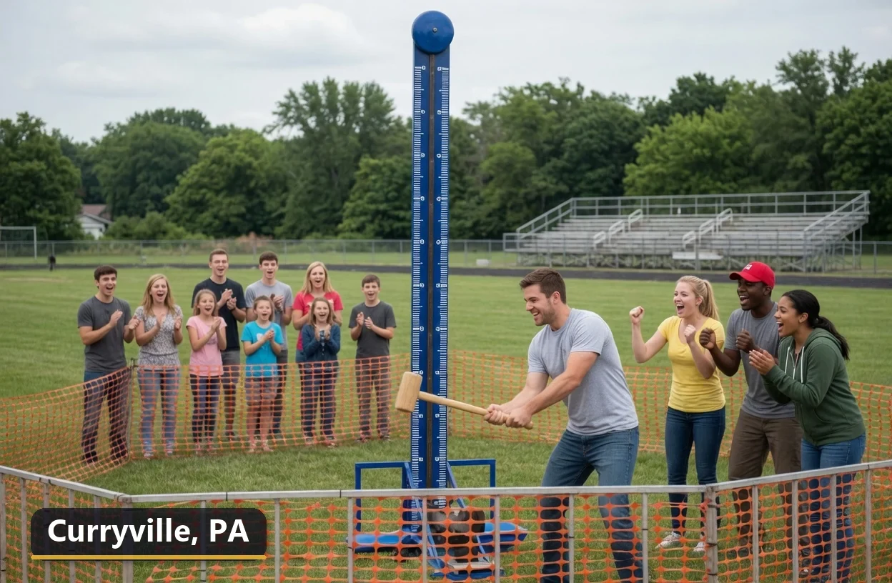 High striker carnival game rental in Curryville, Pennsylvania for field days, parties and events