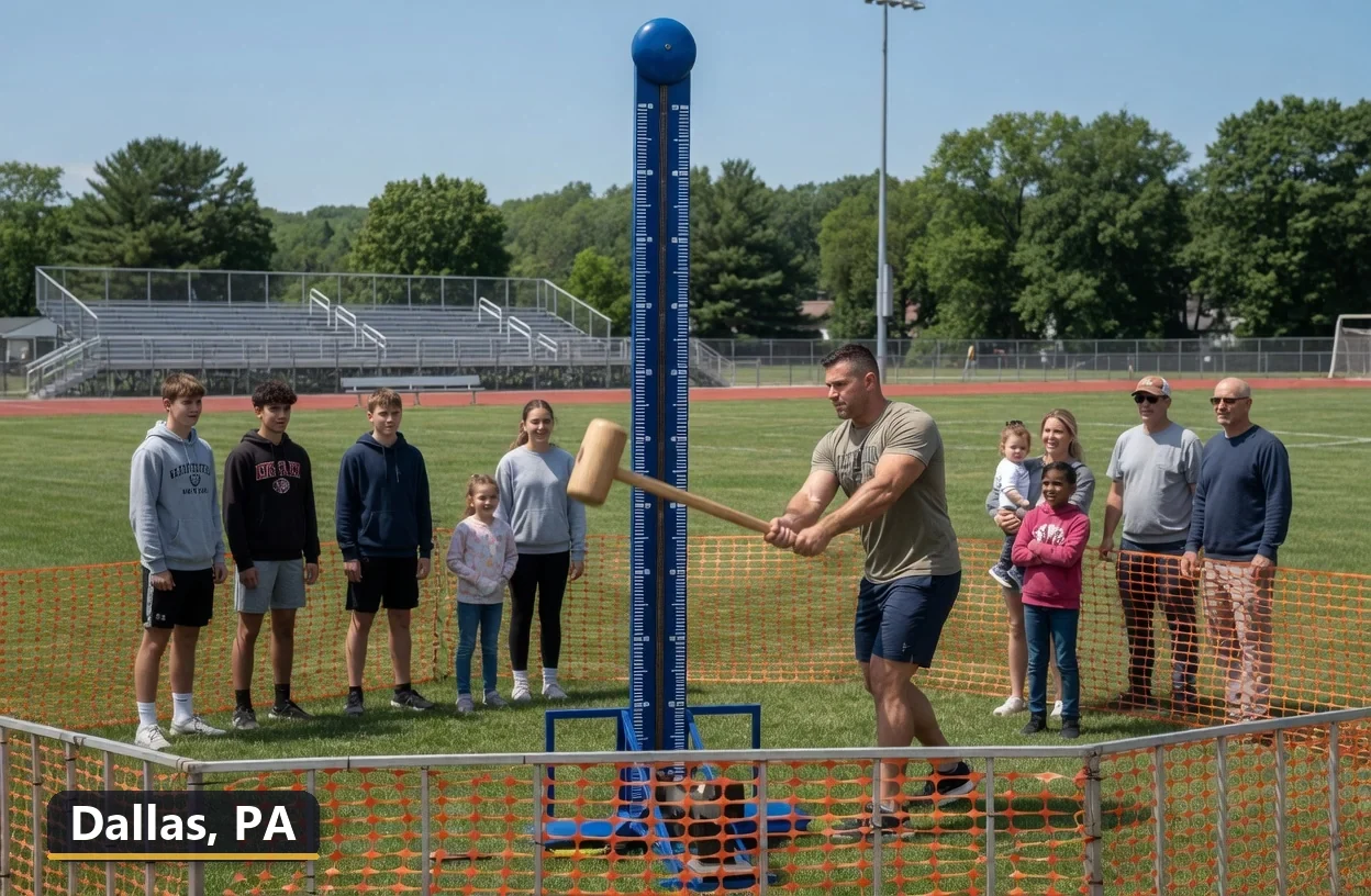 High striker carnival game rental in Dallas, Pennsylvania for field days, parties and events