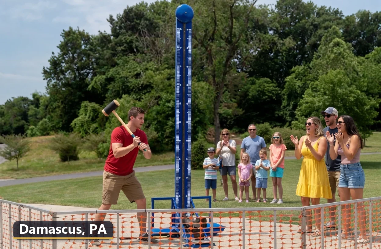 High striker carnival game rental in Damascus, Pennsylvania for field days, parties and events
