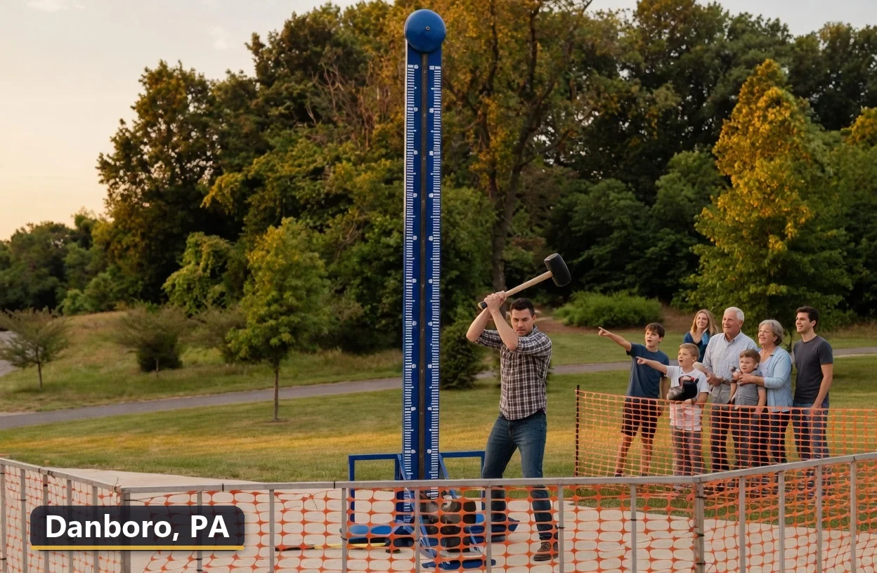 High striker carnival game rental in Danboro, Pennsylvania for field days, parties and events