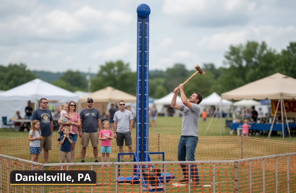 High striker carnival game rental in Danielsville, Pennsylvania for field days, parties and events