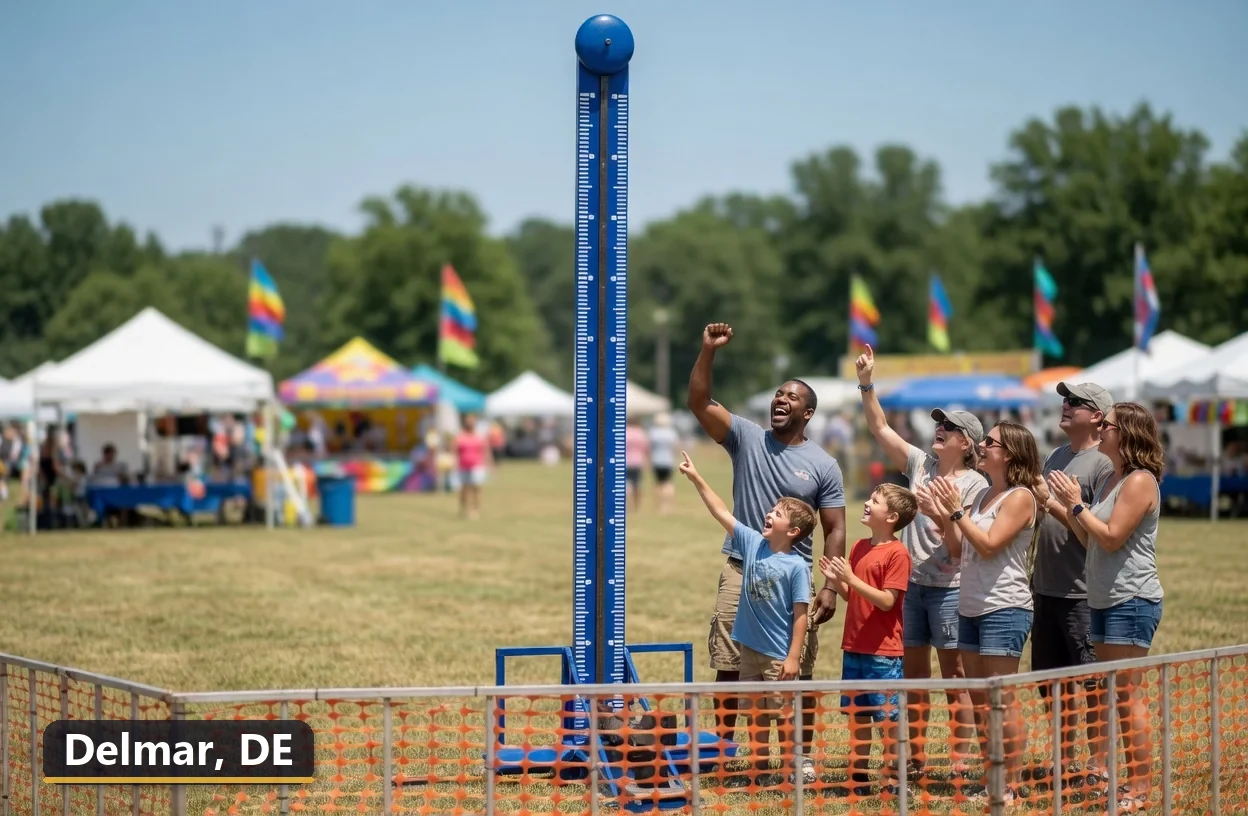 High striker carnival game rental in Delmar, Delaware for field days, parties and events