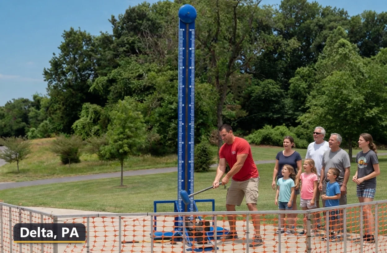 High striker carnival game rental in Delta, Pennsylvania for field days, parties and events