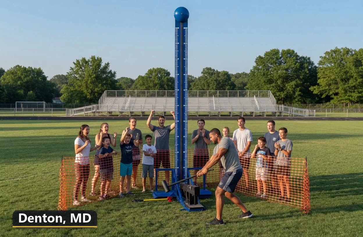 High striker carnival game rental in Denton, Maryland for field days, parties and events