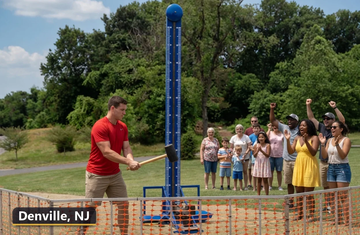 High striker carnival game rental in Denville, New Jersey for field days, parties and events