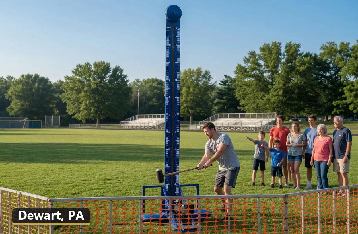 High striker carnival game rental in Dewart, Pennsylvania for field days, parties and events