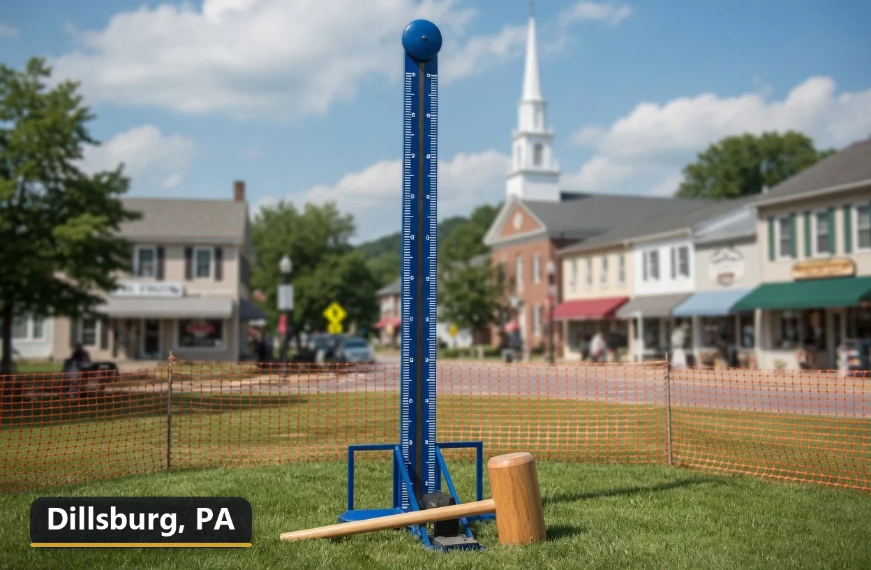High striker carnival game rental in Dillsburg, Pennsylvania for field days, parties and events