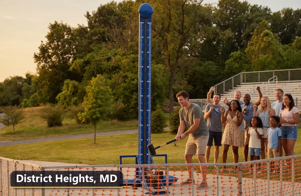 High striker carnival game rental in District Heights, Maryland for field days, parties and events