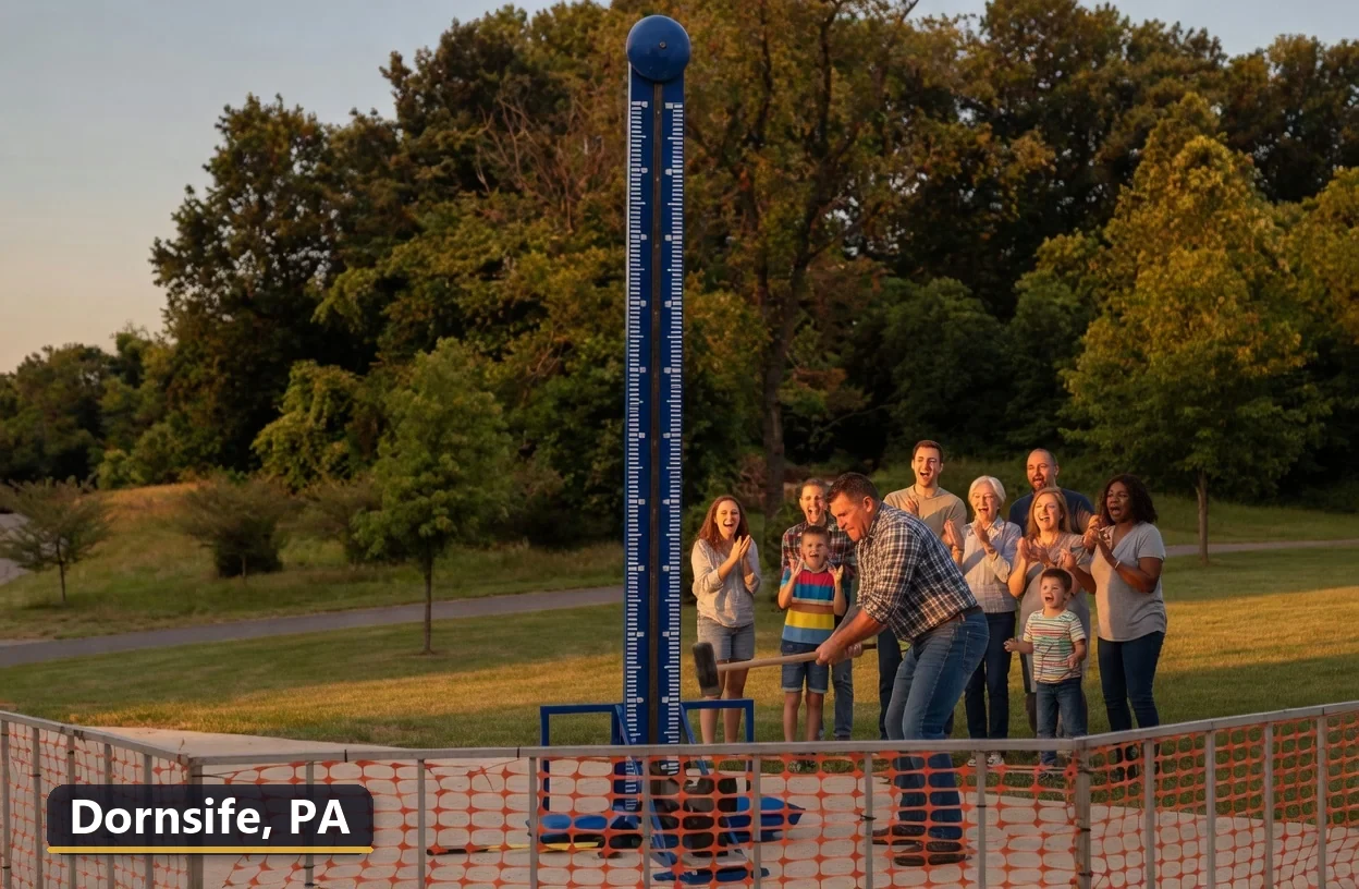 High striker carnival game rental in Dornsife, Pennsylvania for field days, parties and events