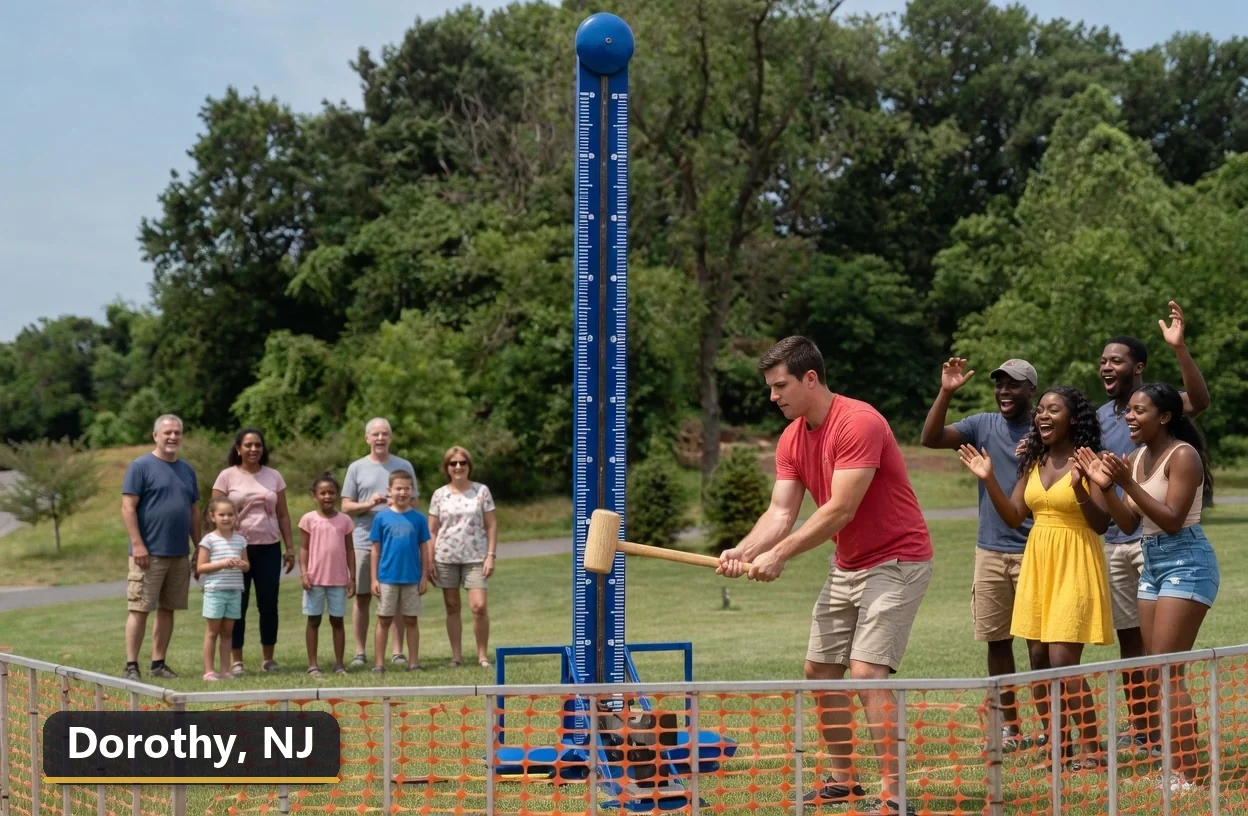 High striker carnival game rental in Dorothy, New Jersey for field days, parties and events