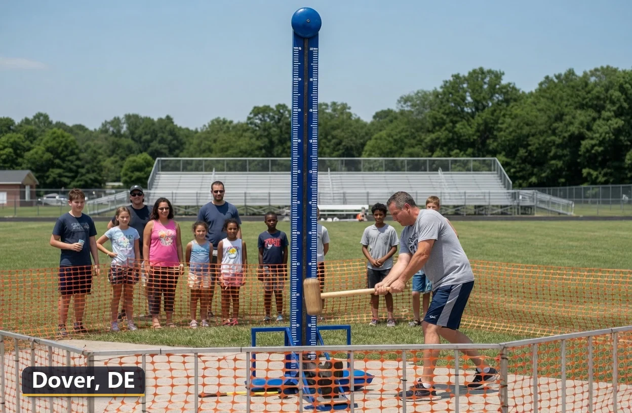 High striker carnival game rental in Dover, Delaware for field days, parties and events
