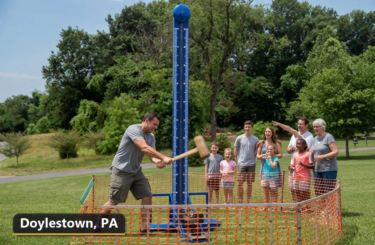 High striker carnival game rental in Doylestown, Pennsylvania for field days, parties and events