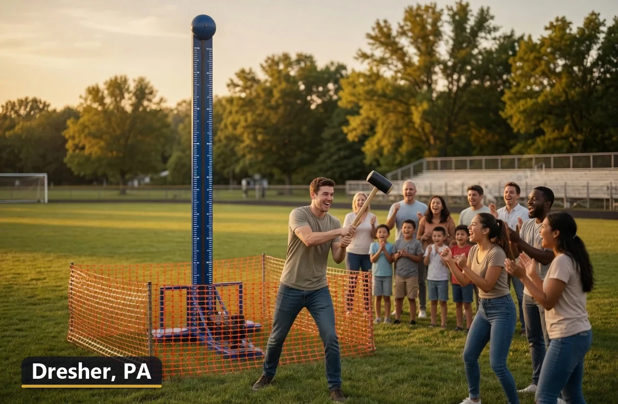 High striker carnival game rental in Dresher, Pennsylvania for field days, parties and events