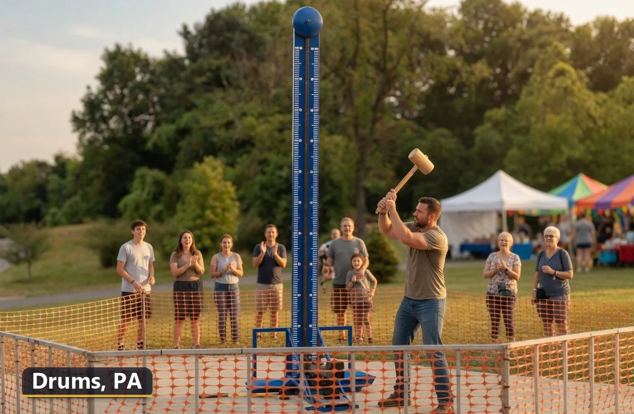 High striker carnival game rental in Drums, Pennsylvania for field days, parties and events