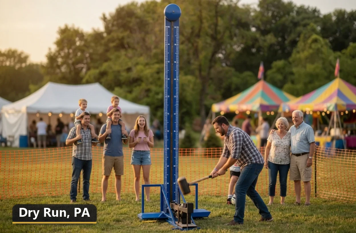 High striker carnival game rental in Dry Run, Pennsylvania for field days, parties and events