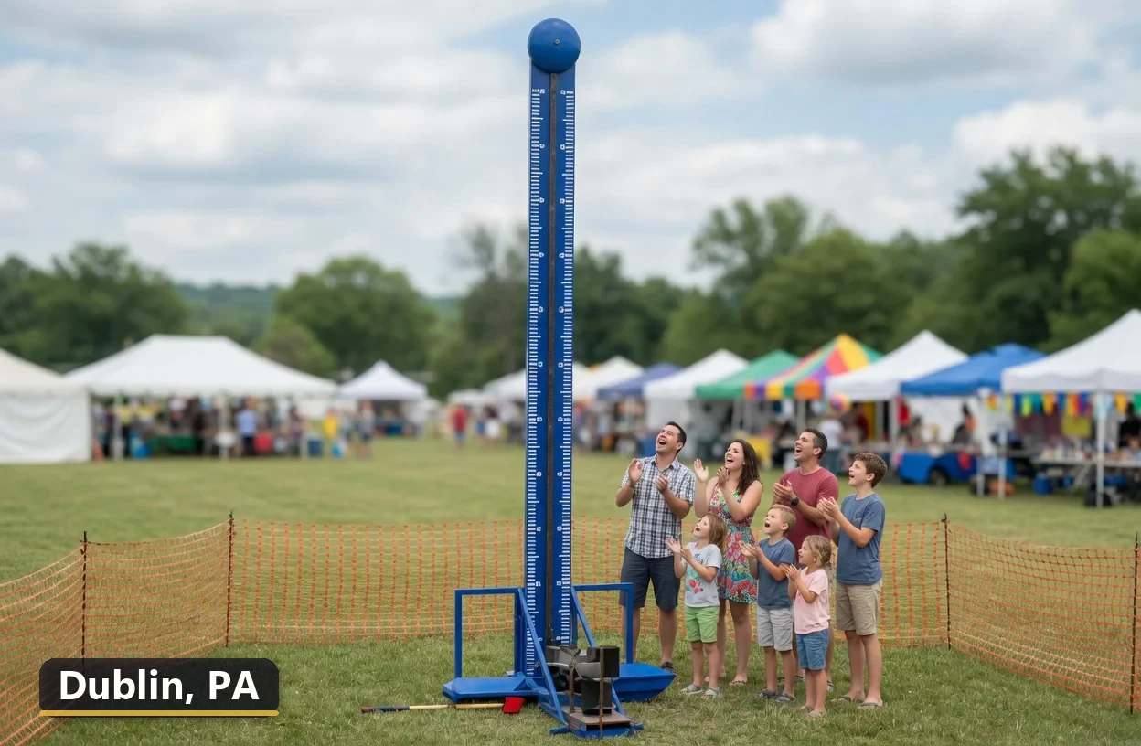High striker carnival game rental in Dublin, Pennsylvania for field days, parties and events