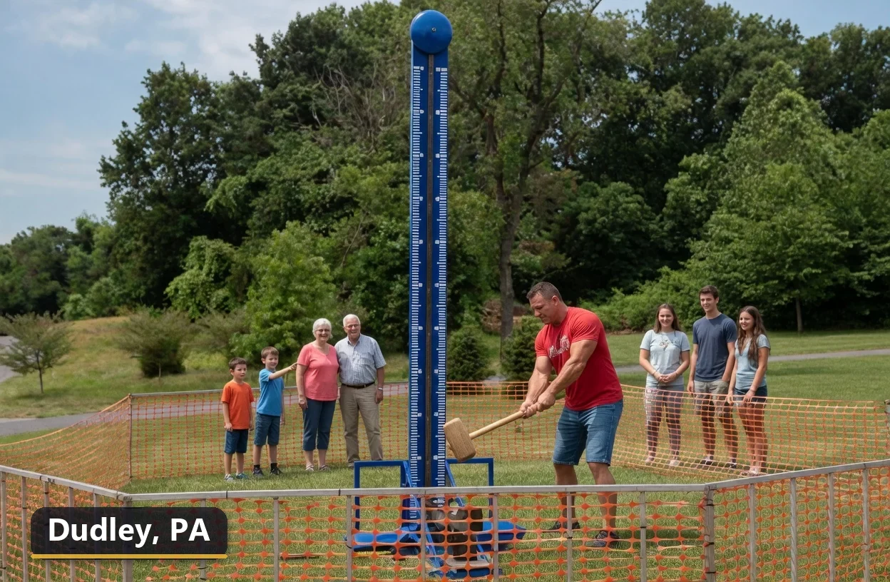 High striker carnival game rental in Dudley, Pennsylvania for field days, parties and events