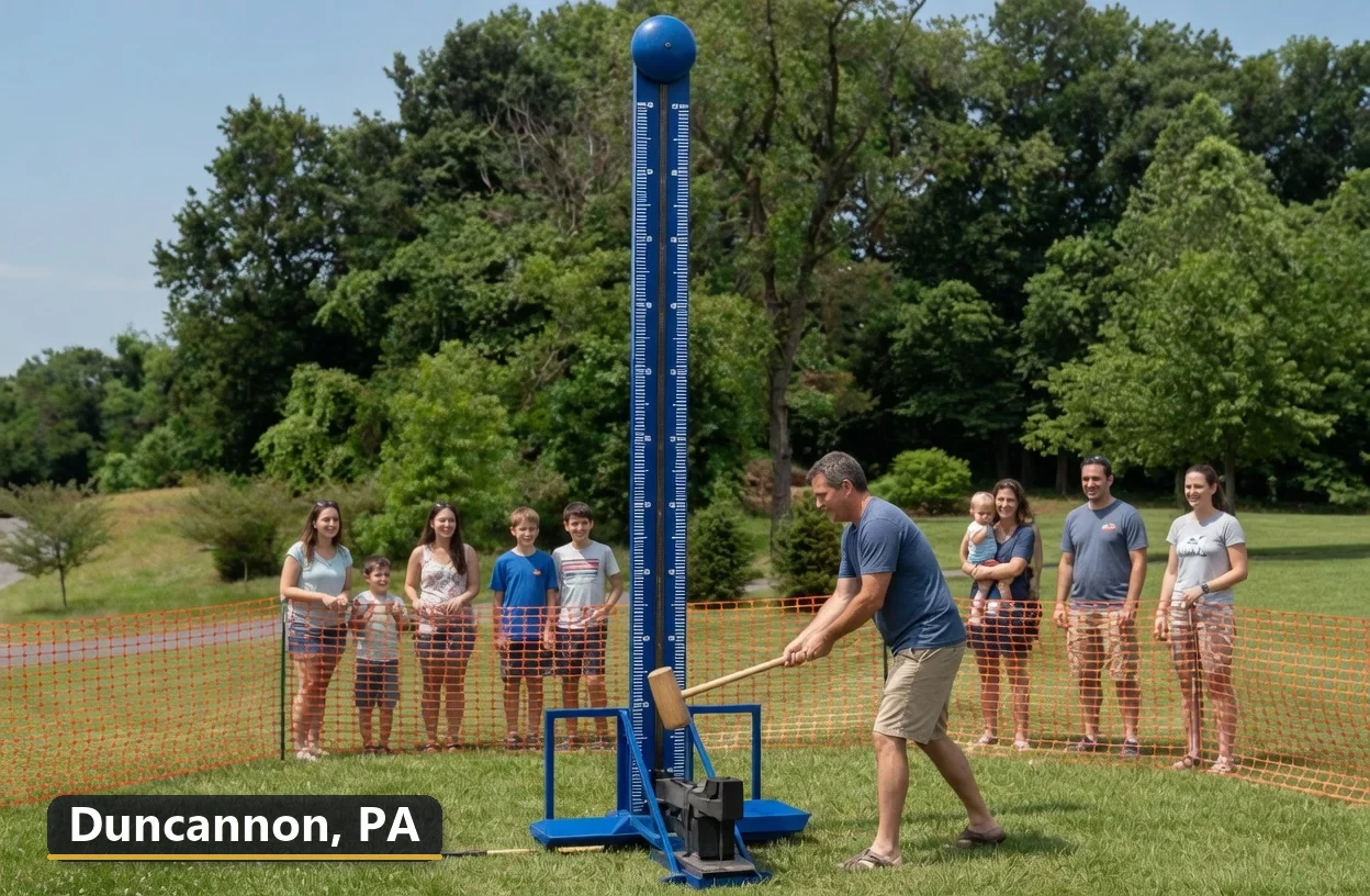 High striker carnival game rental in Duncannon, Pennsylvania for field days, parties and events