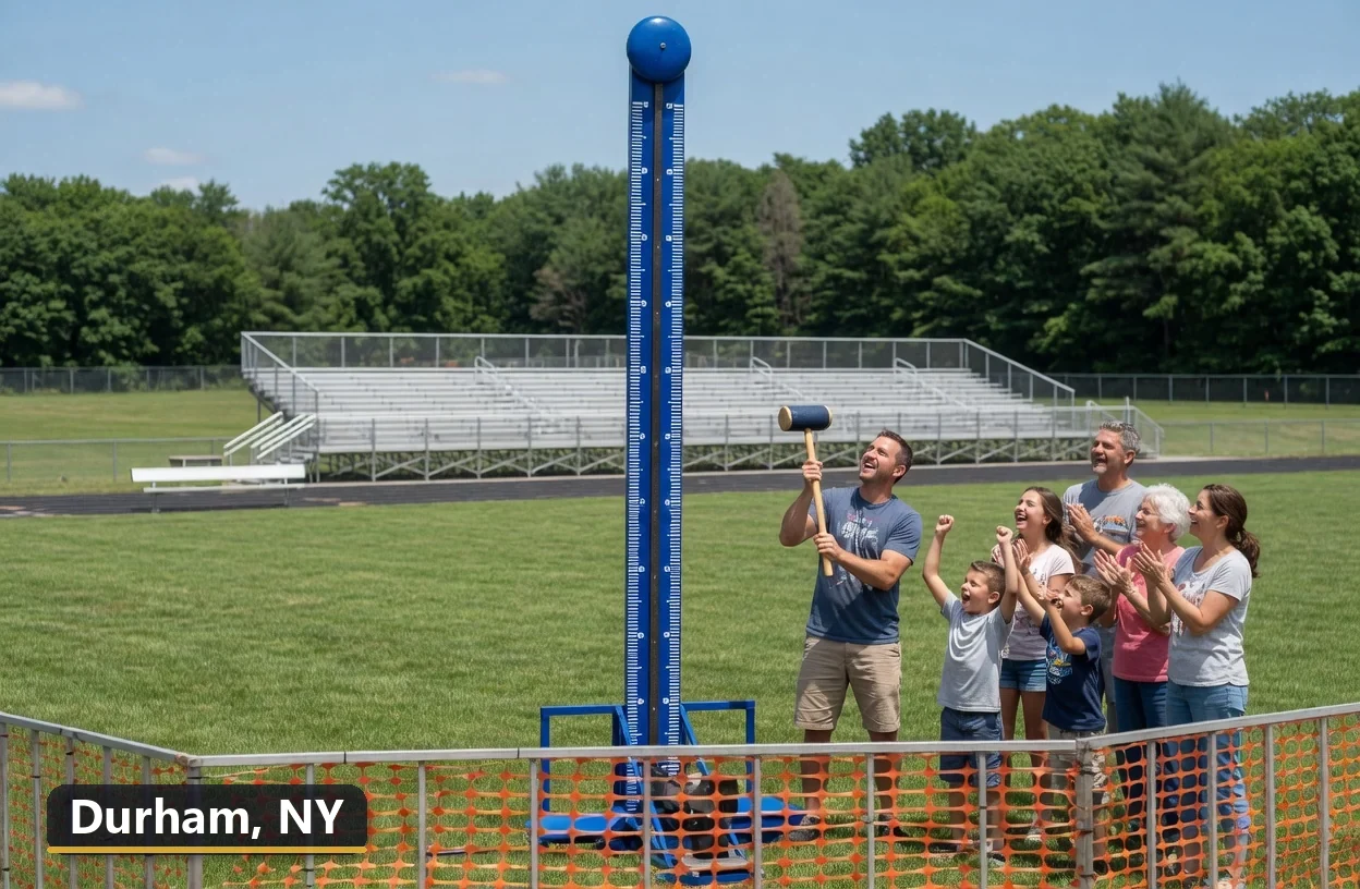 High striker carnival game rental in Durham, New York for field days, parties and events