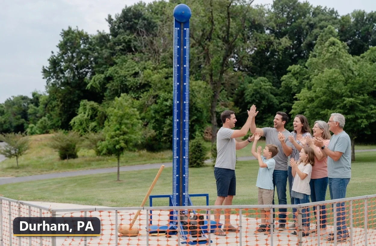 High striker carnival game rental in Durham, Pennsylvania for field days, parties and events