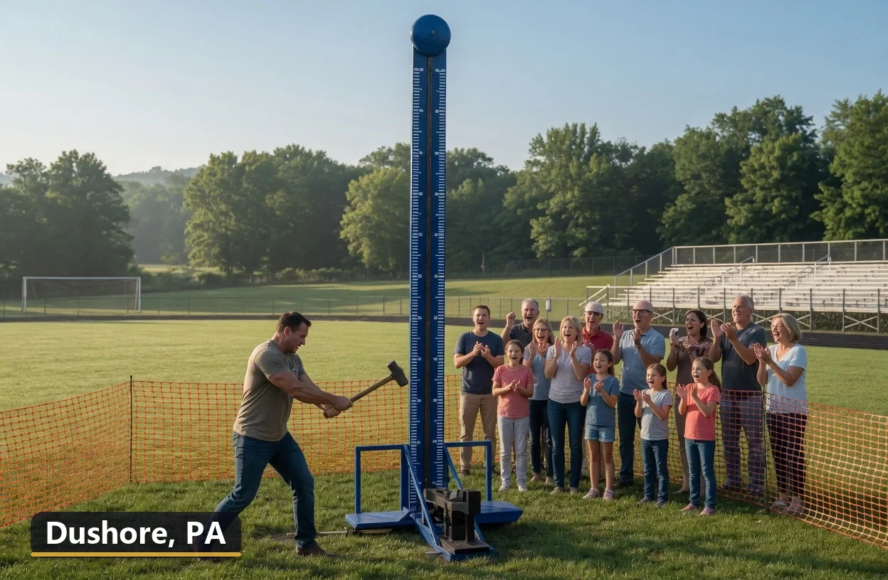 High striker carnival game rental in Dushore, Pennsylvania for field days, parties and events