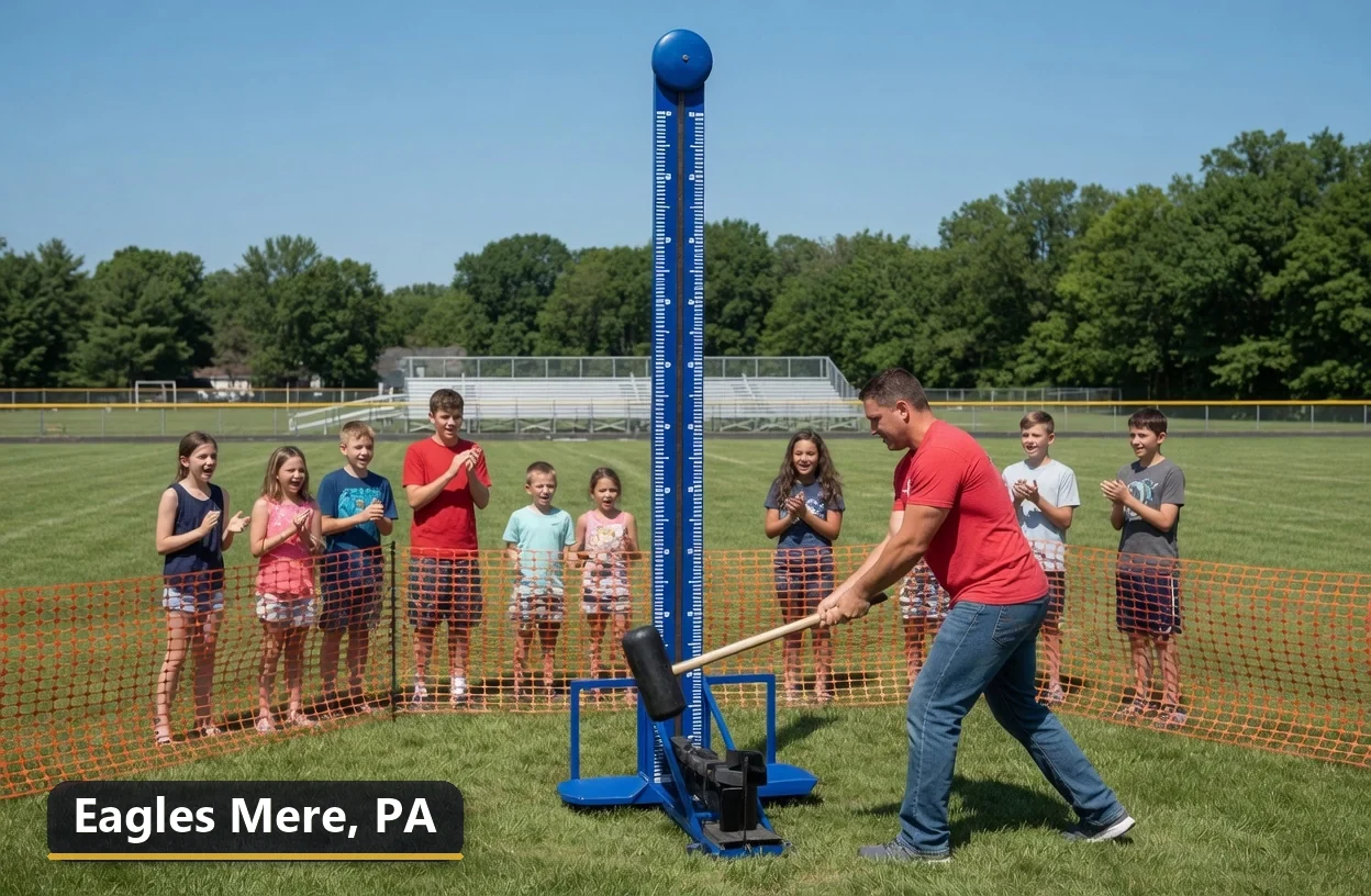 High striker carnival game rental in Eagles Mere, Pennsylvania for field days, parties and events