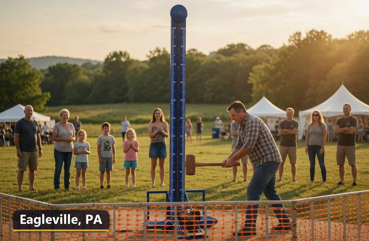 High striker carnival game rental in Eagleville, Pennsylvania for field days, parties and events