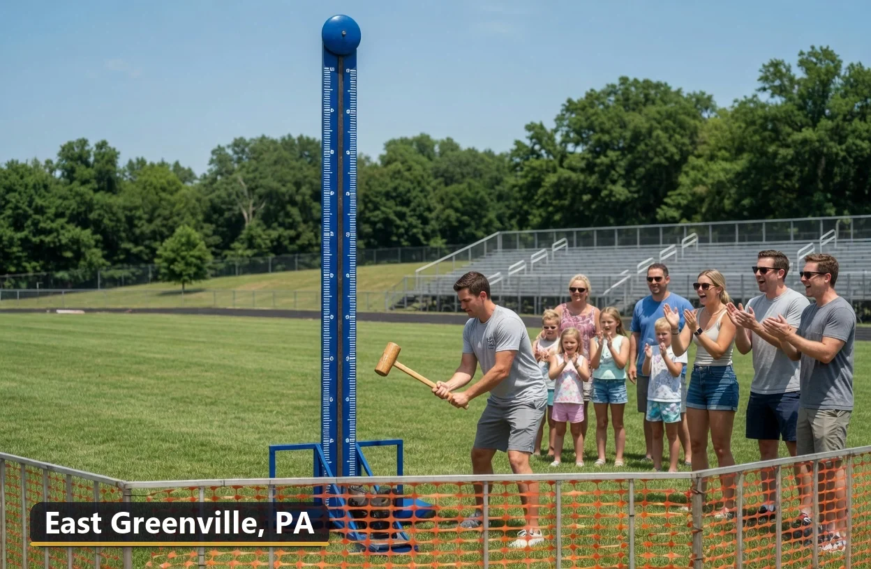 High striker carnival game rental in East Greenville, Pennsylvania for field days, parties and events