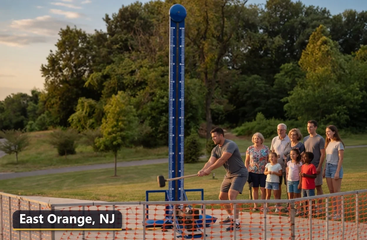 High striker carnival game rental in East Orange, New Jersey for field days, parties and events