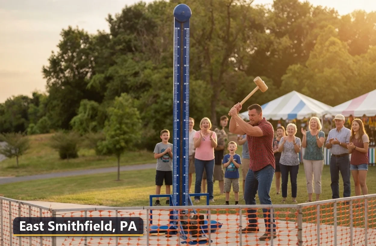 High striker carnival game rental in East Smithfield, Pennsylvania for field days, parties and events