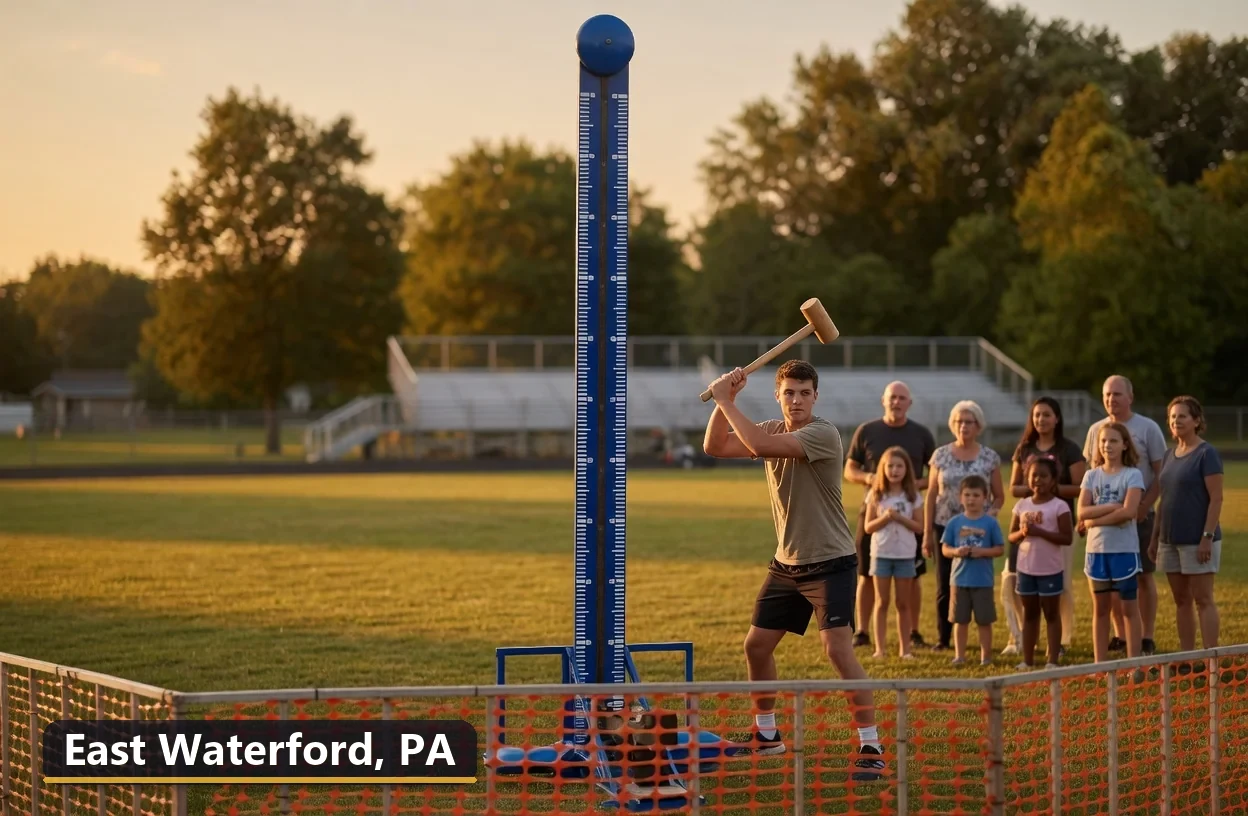 High striker carnival game rental in East Waterford, Pennsylvania for field days, parties and events