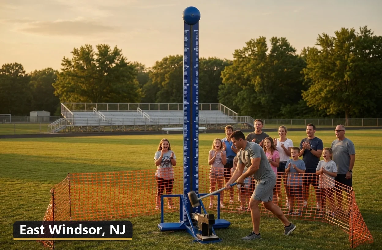 High striker carnival game rental in East Windsor, New Jersey for field days, parties and events
