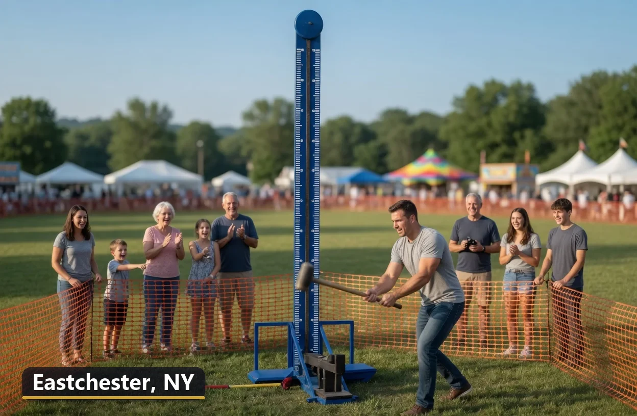 High striker carnival game rental in Eastchester, New York for field days, parties and events