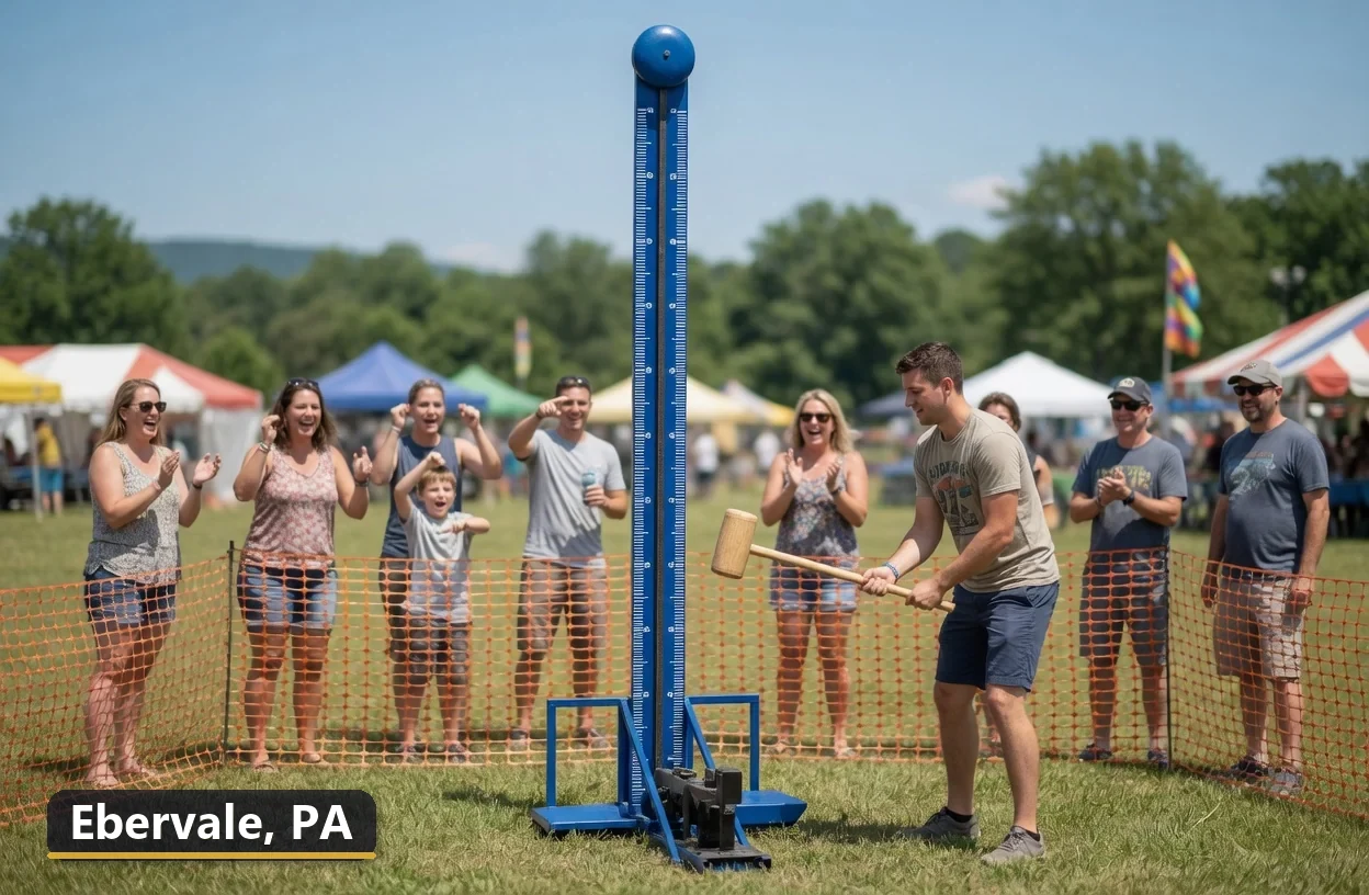 High striker carnival game rental in Ebervale, Pennsylvania for field days, parties and events