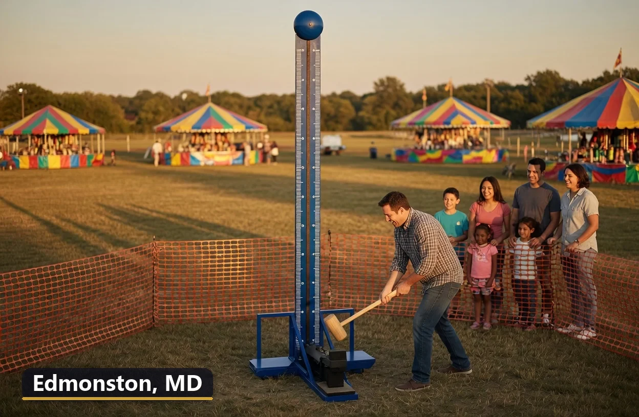 High striker carnival game rental in Edmonston, Maryland for field days, parties and events