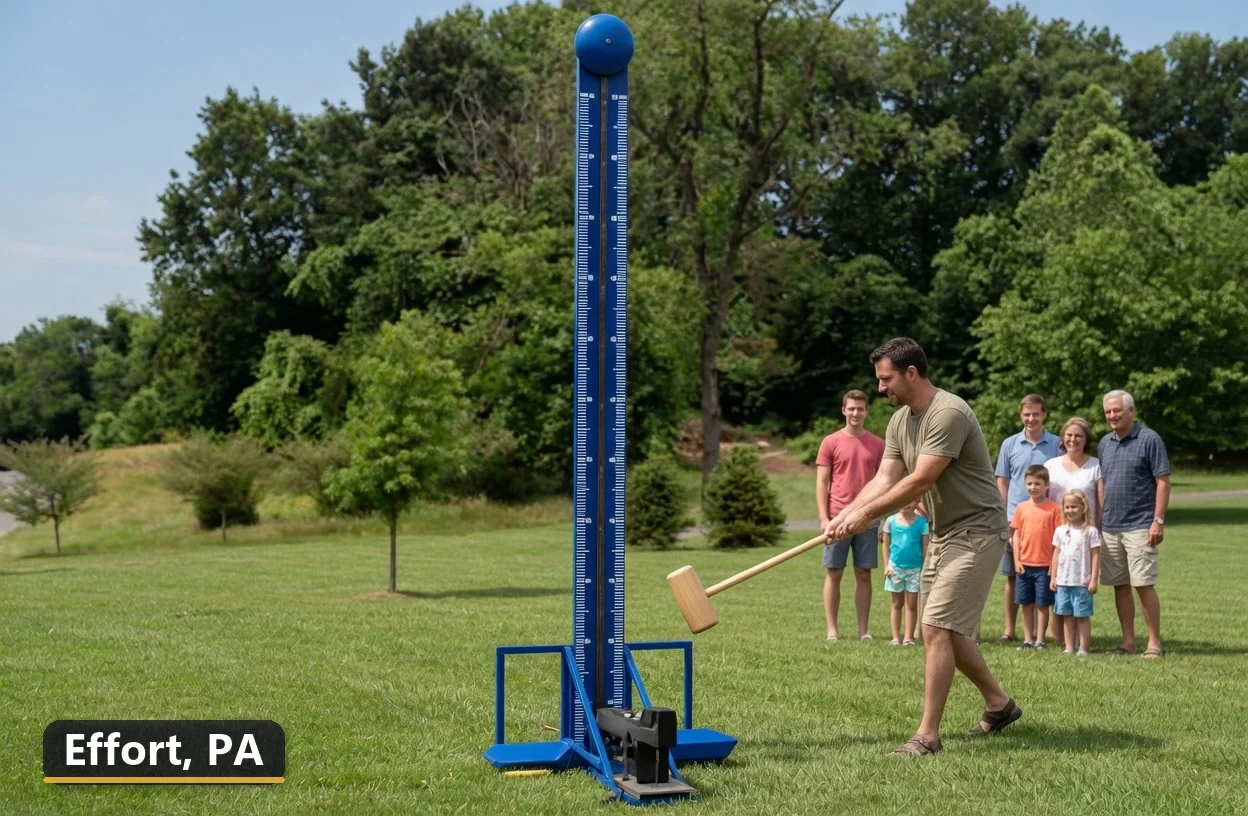 High striker carnival game rental in Effort, Pennsylvania for field days, parties and events