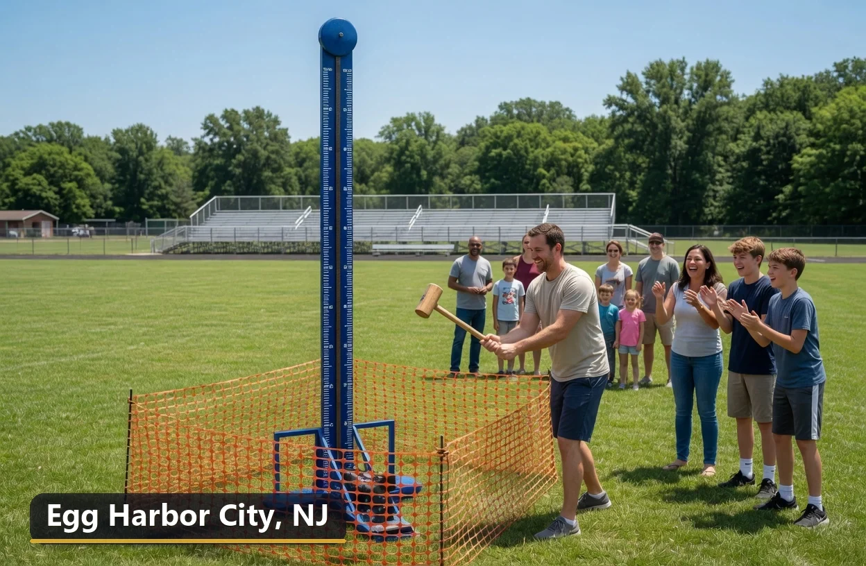 High striker carnival game rental in Egg Harbor City, New Jersey for field days, parties and events
