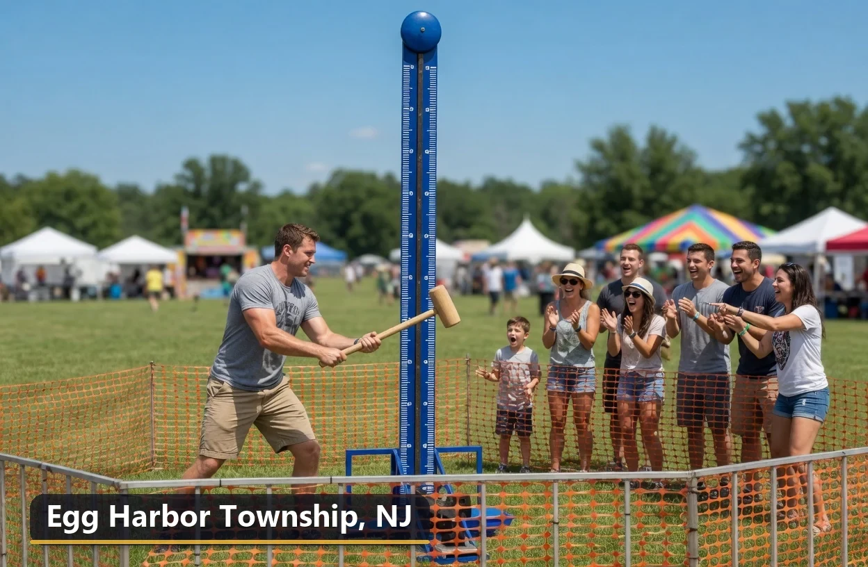 High striker carnival game rental in Egg Harbor Township, New Jersey for field days, parties and events