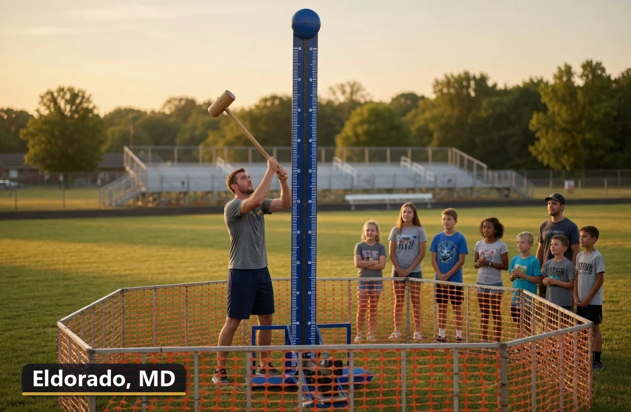 High striker carnival game rental in Eldorado, Maryland for field days, parties and events