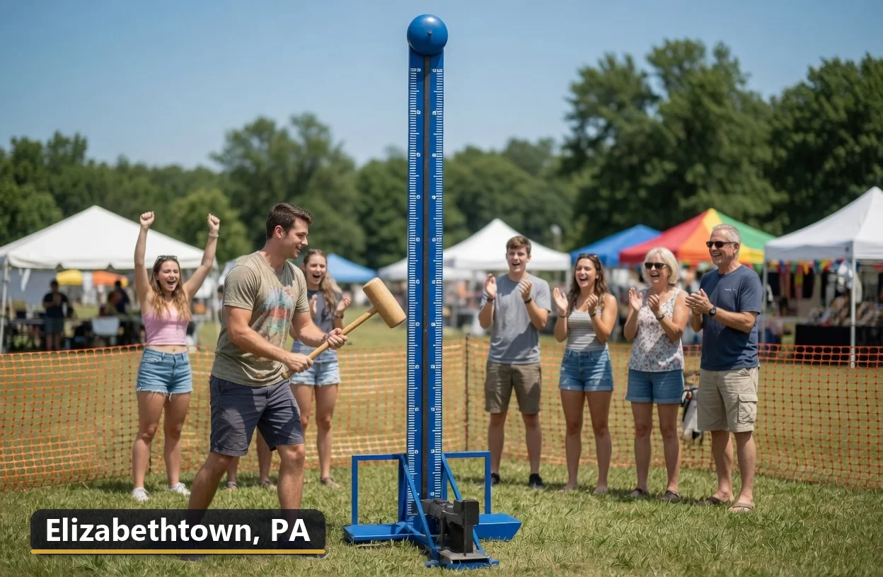High striker carnival game rental in Elizabethtown, Pennsylvania for field days, parties and events