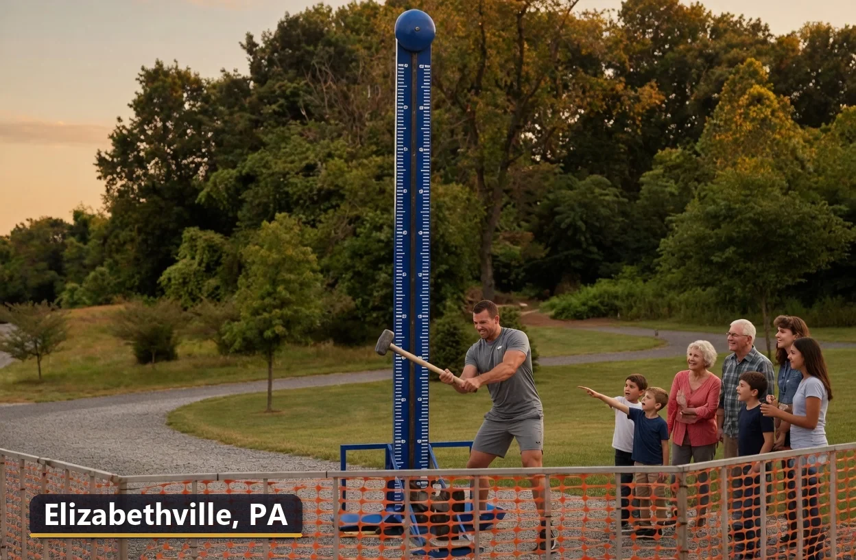 High striker carnival game rental in Elizabethville, Pennsylvania for field days, parties and events