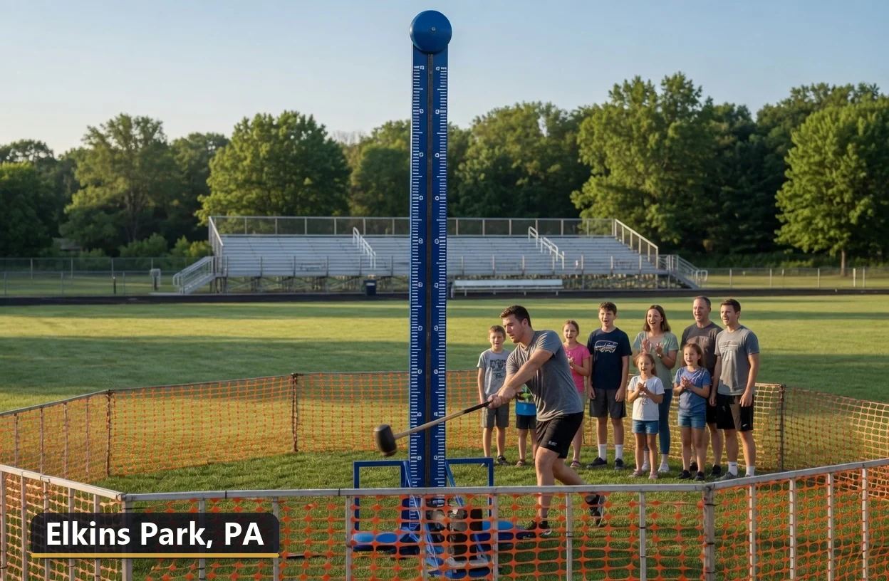 High striker carnival game rental in Elkins Park, Pennsylvania for field days, parties and events