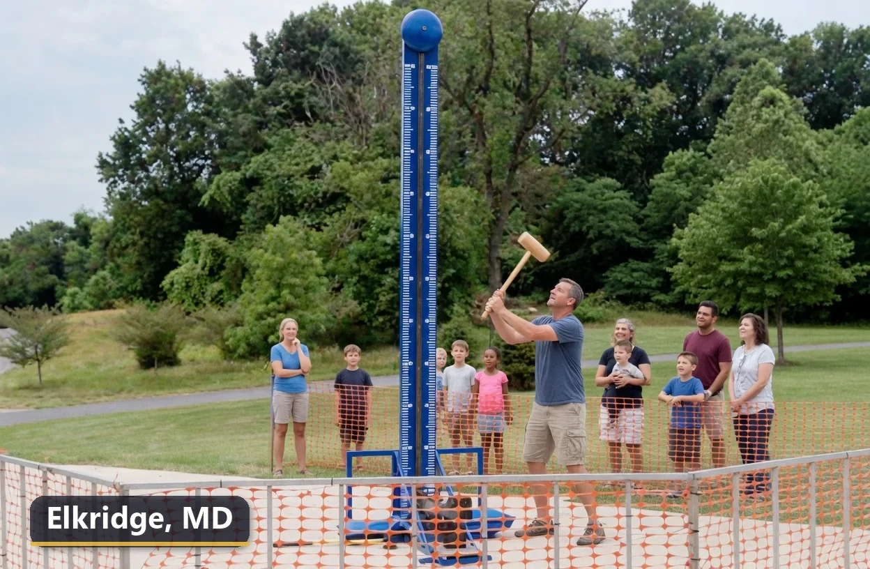 High striker carnival game rental in Elkridge, Maryland for field days, parties and events