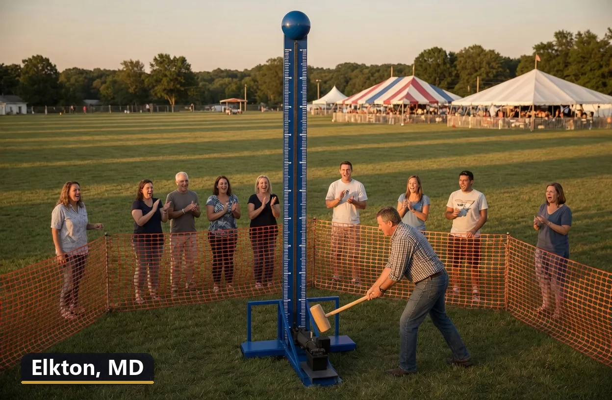 High striker carnival game rental in Elkton, Maryland for field days, parties and events