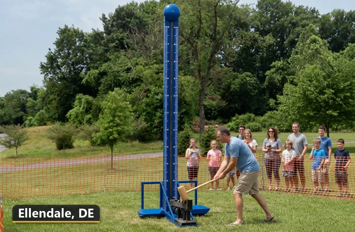 High striker carnival game rental in Ellendale, Delaware for field days, parties and events