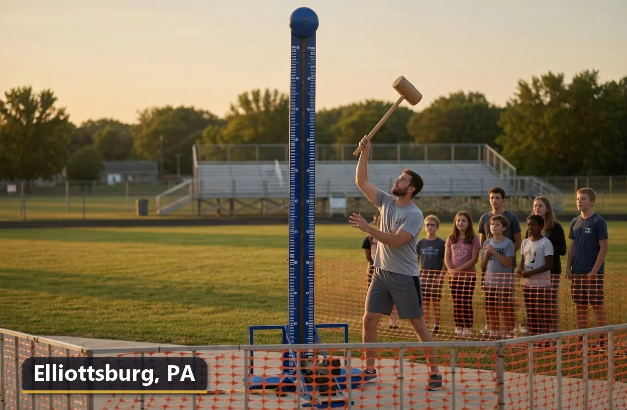 High striker carnival game rental in Elliottsburg, Pennsylvania for field days, parties and events