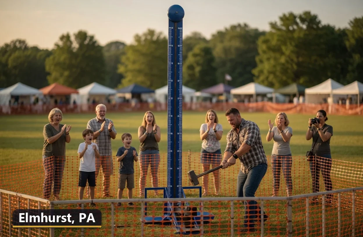 High striker carnival game rental in Elmhurst, Pennsylvania for field days, parties and events